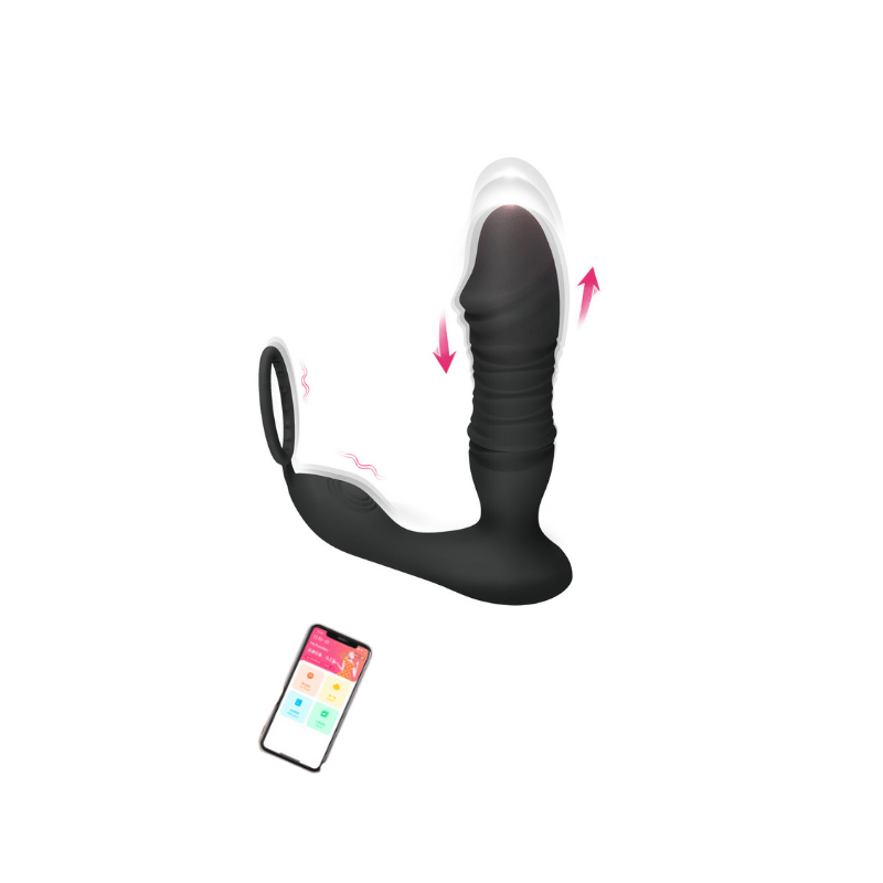 Item M92476 Wholesale Athena Anal Plug – App-Controlled 9-Frequency Thrusting Prostate Massager with IPX7 Waterproof & Rechargeable Design for B2B Bulk Orders, OEM/ODM Solutions