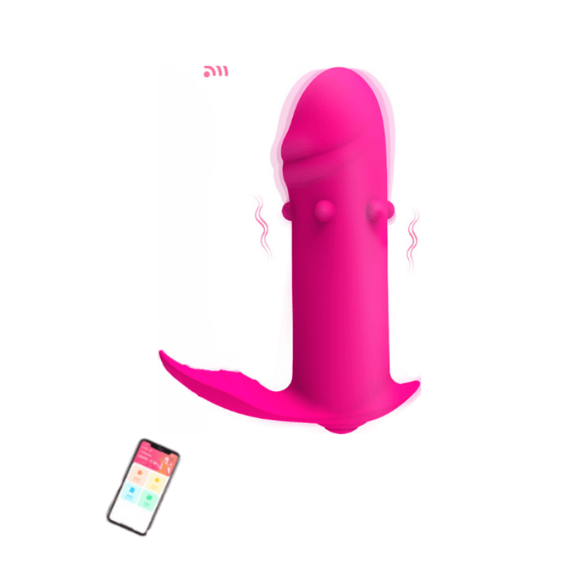 Item F92976 App-Controlled Strap-On Vibrator IPX7 Waterproof – 9-Frequency Teledildonics, Remote APP Vibration Tech for Adult Wellness Markets | Cordless Rechargeable Smart Dong