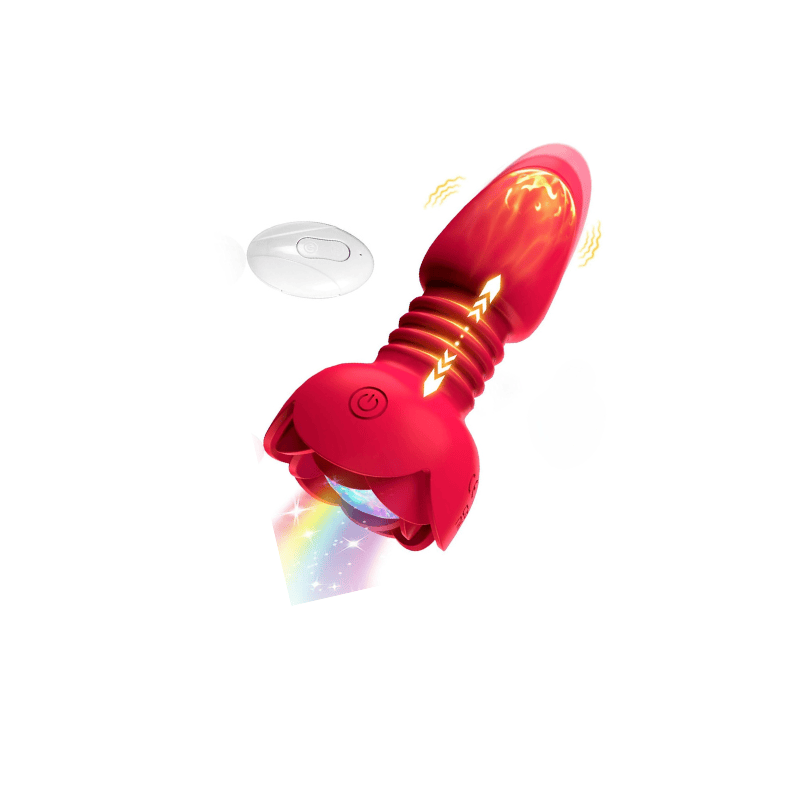 Item G85196 Wholesale Rose-Shaped Anal Plug – Remote-Controlled 9-Frequency Thruster with IPX5 Waterproof & Sound-Activated Colors for B2B Bulk Orders, OEM/ODM Solutions